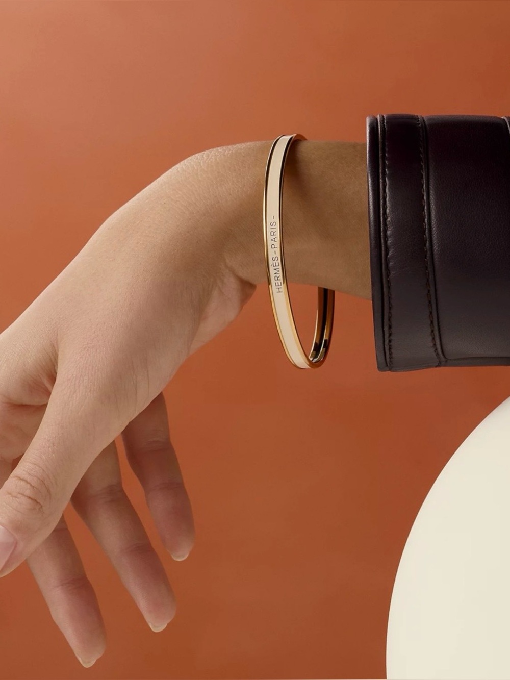 Hermes Rose Gold Uni Bangle